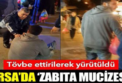 Sürünerek dilenen dilenci tövbe ettirilip yürütüldü