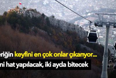 Arap turistlerin teleferik keyfi