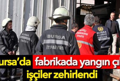 Fabrikada yangın çıktı, iki işçi zehirlendi