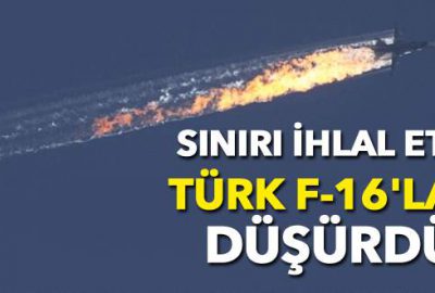 Suriye sınırında uçak düştü