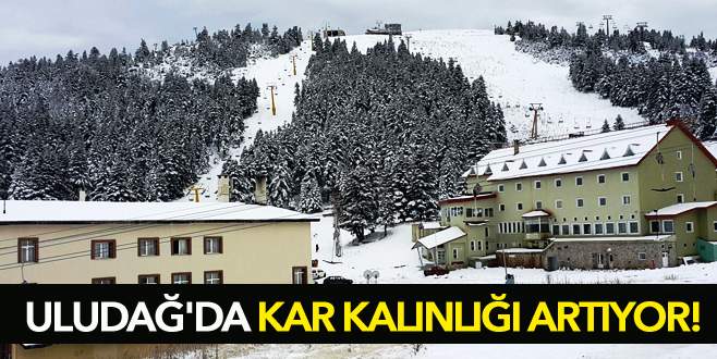 Uludağ’da kar kalınlığı 15 santimetre