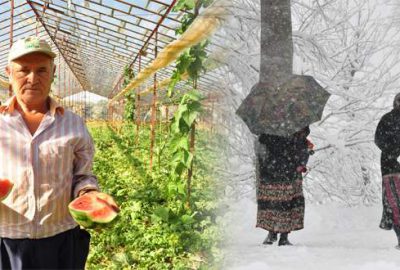 Doğuda kar güneyde kavun karpuz hasadı