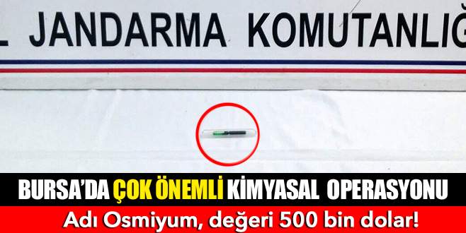 Bursa’da ‘kimyasal madde’ operasyonu