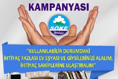 Söke Belediyesi’nden Eşya Ve Giysi Kampanyası