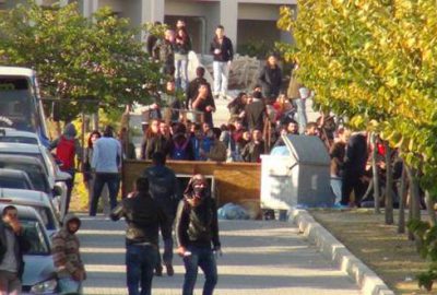 PKK yanlısı öğrenciler kampüsü savaş alanına çevirdi