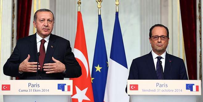 Cumhurbaşkanı Erdoğan, Fransa Cumhurbaşkanı Hollande ile görüştü