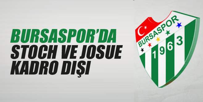 Bursaspor’da Stoch ve Josue kadro dışı!
