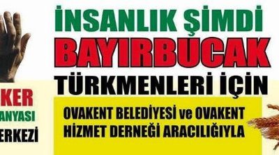 Ovakent Belediyesi’nden Bayırbucak Türkmenleri İçin Yardım Kampanyası