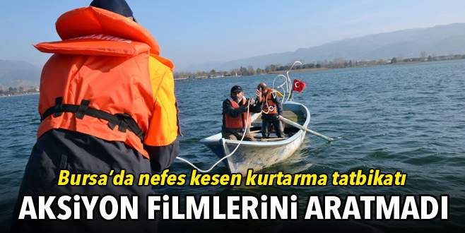Jandarmadan nefes kesen kurtarma tatbikatı