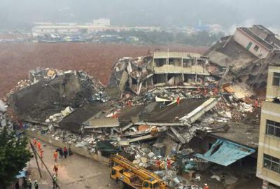 Çin’in güneyinde heyelan 18 binayı yuttu