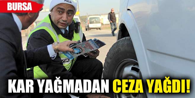 Bursa polisinden kış lastiği uygulaması