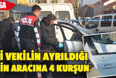 Eski vekilin ayrıldığı eşinin aracına kurşun