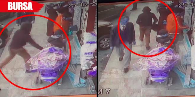 Kaşla göz arasında çantayı çaldı