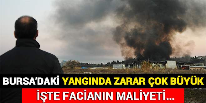 Bursa’daki tekstil fabrikası yangınında zarar 30 milyon lira