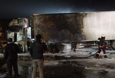 TIR’ın alev alan deposu patladı