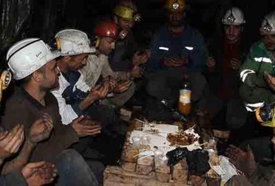 Yeni yılı maden ocağında karşıladılar