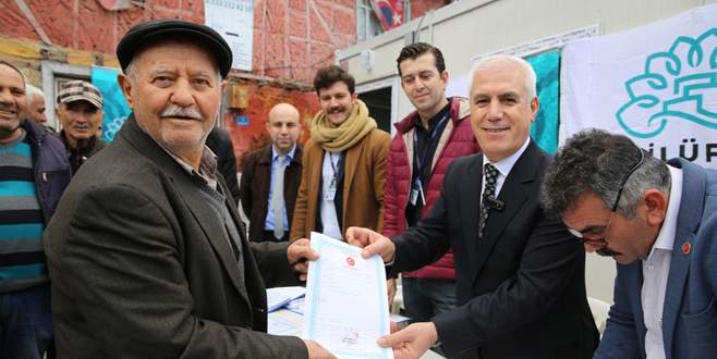 Büyükbalıklı sakinleri tapularına kavuştu