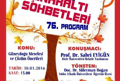 İlesam’da Güneydoğu Sorunu Konuşulacak