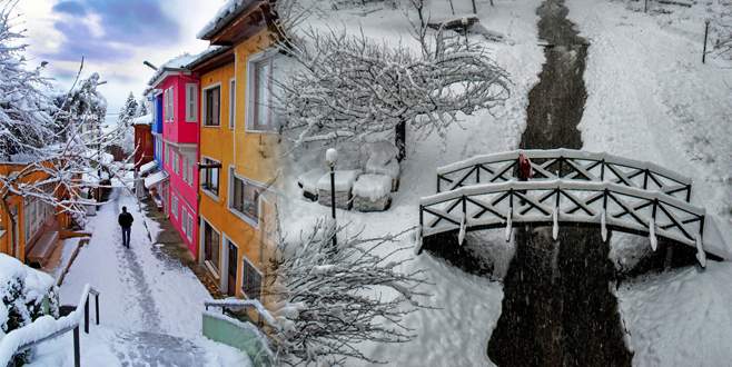 Bursa’da kar bir başka güzel!