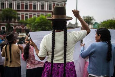 Peru’da kısırlaştırılmış kadınların protestosu