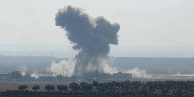 Rus uçakları Azez’i bombaladı