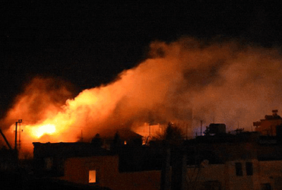 Teröristler okul binasını ateşe verdi