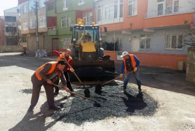 Bafra’da Bozulan Yollara Yama Çalışmaları Başladı