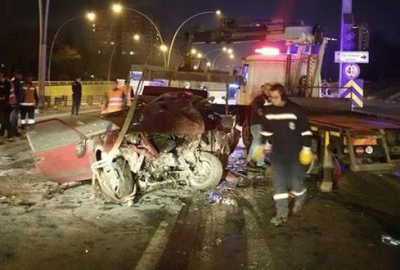 Otomobil 6 parçaya ayrıldı: 1 ölü