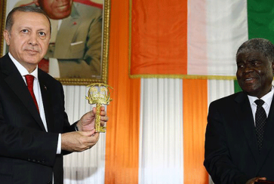 Erdoğan’a Abidjan’ın altın anahtarı takdim edildi