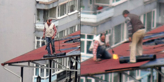 Bursa’da çatı ustaları ateş ve ölümle dans etti!