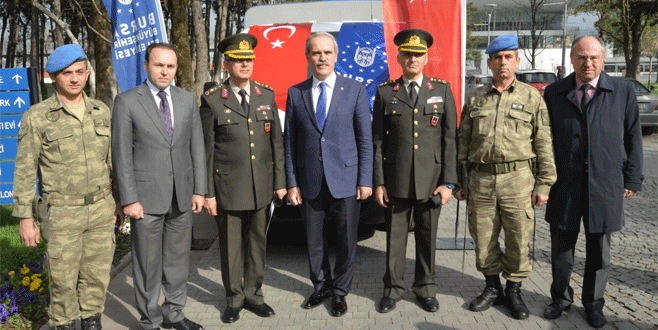 Bursa’dan terörle mücadele eden askere moral