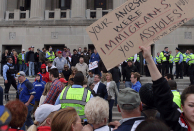 Trump’ın mitinginde olaylar çıktı