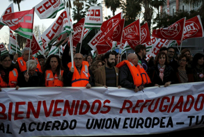 İspanya’da ‘AB-Türkiye’ protestoları