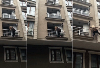 ‘Kocam beni öldürecek’ deyip balkona koştu