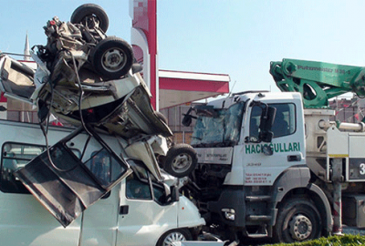 Beton mikseri dehşet saçtı: 7 öğrenci yaralı
