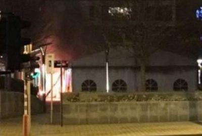 Terörist çadırında yangın