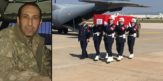 Şehidin cenazesi Bursa’ya getirildi