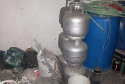 Bir evde 2 ton patlayıcı bulundu