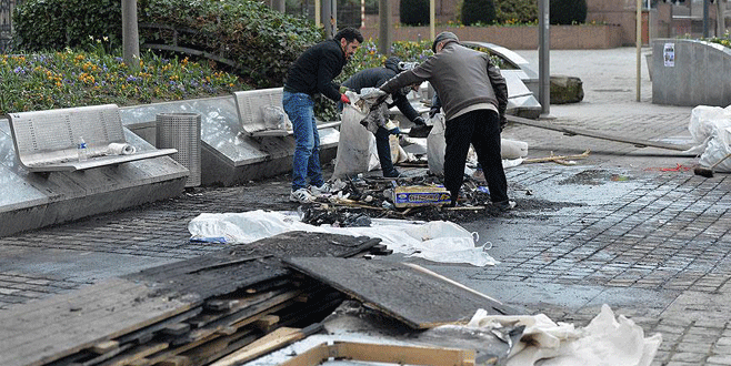 Brüksel’deki PKK çadırı kaldırıldı