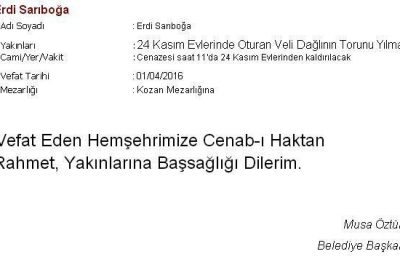 1 Nisan Şakası İçin ’Ölüm’ Anonsu Yaptırdı