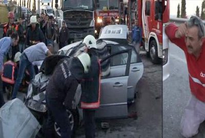 Otomobil ile beton mikseri kafa kafaya çarpıştı: 2 ölü, 3 yaralı…