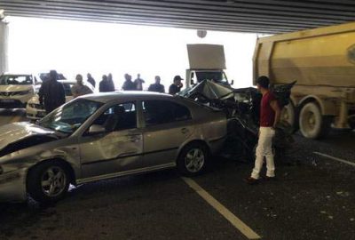 9 araç birbirine girdi: 10 yaralı