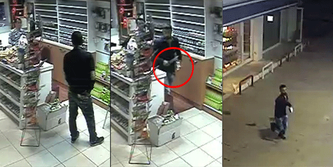 Benzin istasyonunda bıçaklı soygun