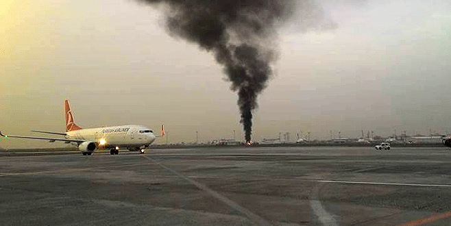 Atatürk Havalimanı’nda yangın paniği