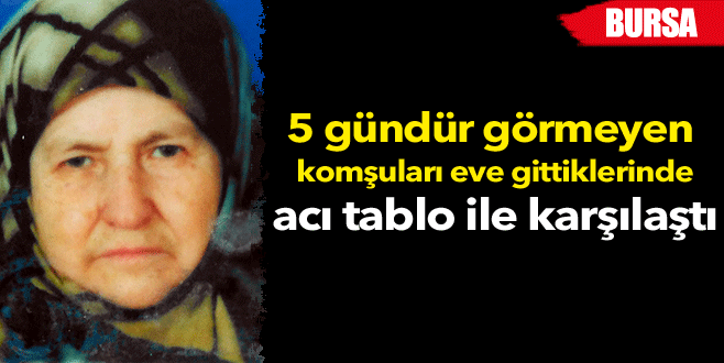 Yaşlı kadın evinde ölü bulundu