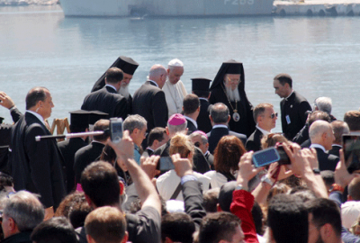 Papa, Patrik ve Çipras, Midilli’de buluştu