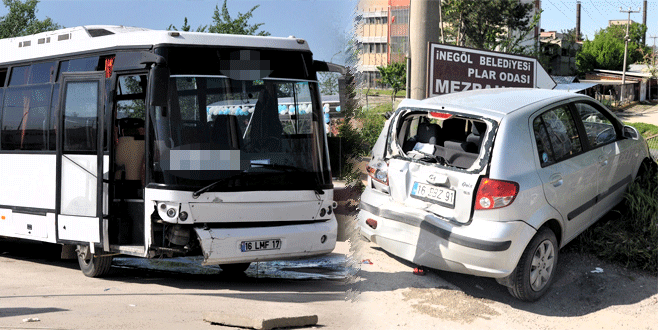Bursa’da cenaze yolunda kaza