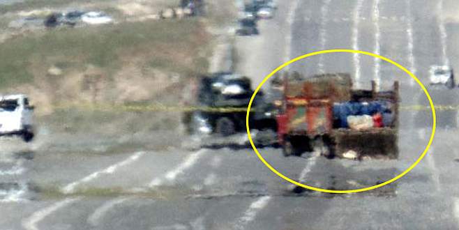 Bomba yüklü kamyonet ele geçirild