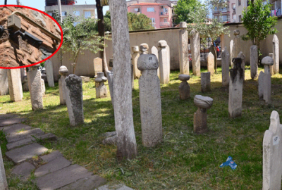 Tarihi mezarlıkta alarmlı, kameralı güvenlik