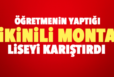 Öğrencilerinin resimlerini montajlayan öğretmen…